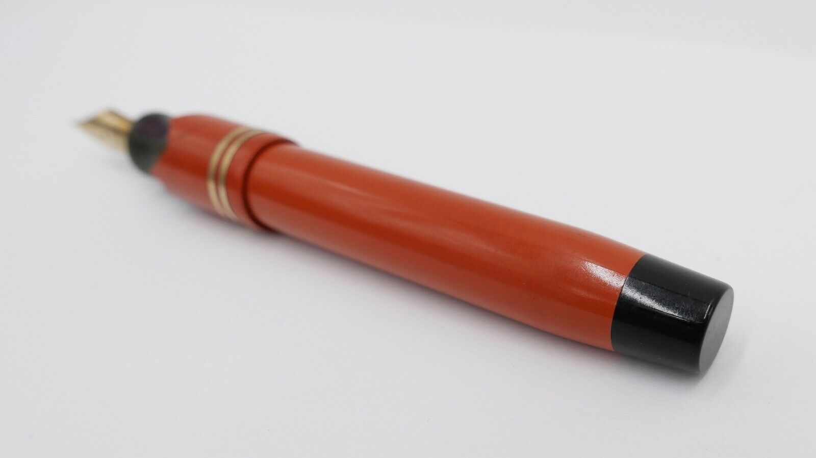 Vintage 30er Jahre PARKER Duofold Big Red Ø 12 mm 14Ct / 585 Gold Feder 35 - Antikhandel-Stuttgart