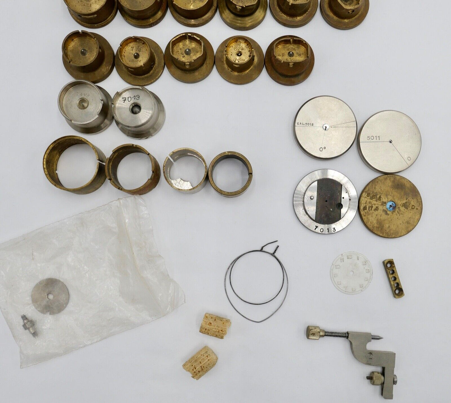 KOVOLUT BERGEON SLICK Uhrmacherauflösung alt Uhrwerkhalter diverses Zubehör - Antikhandel-Stuttgart