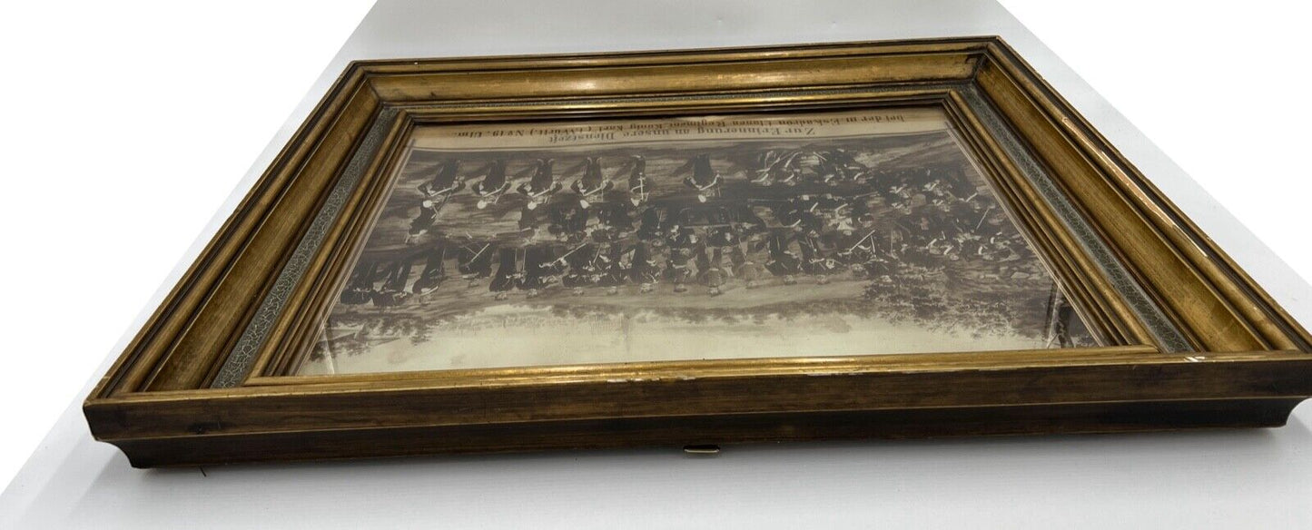 1900 Reservisten Bild m. Eskadron Ulanen Regiment Nr. 19 Foto auf Pappe 62x52cm - Antikhandel-Stuttgart