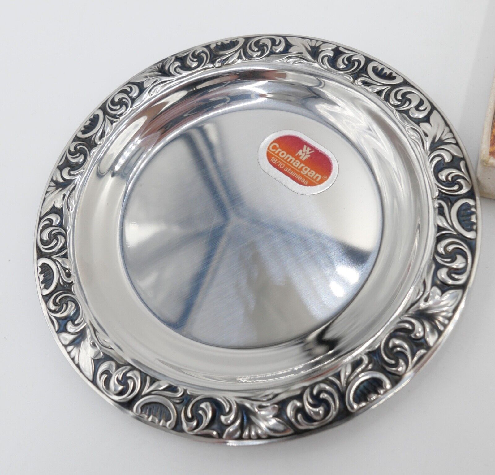 - NEU - OVP - 4 Stück - WMF BAROQUE - Cromargan Gläserteller Edelstahl - Antikhandel-Stuttgart