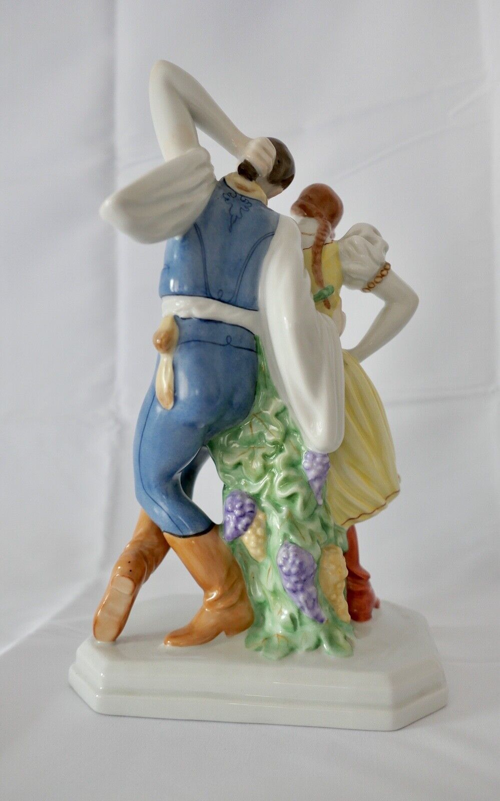 Porzellan Figur Herend Ungarn Paar tanzendes Pärchen Tänzer 27 cm 55/3 - Antikhandel-Stuttgart