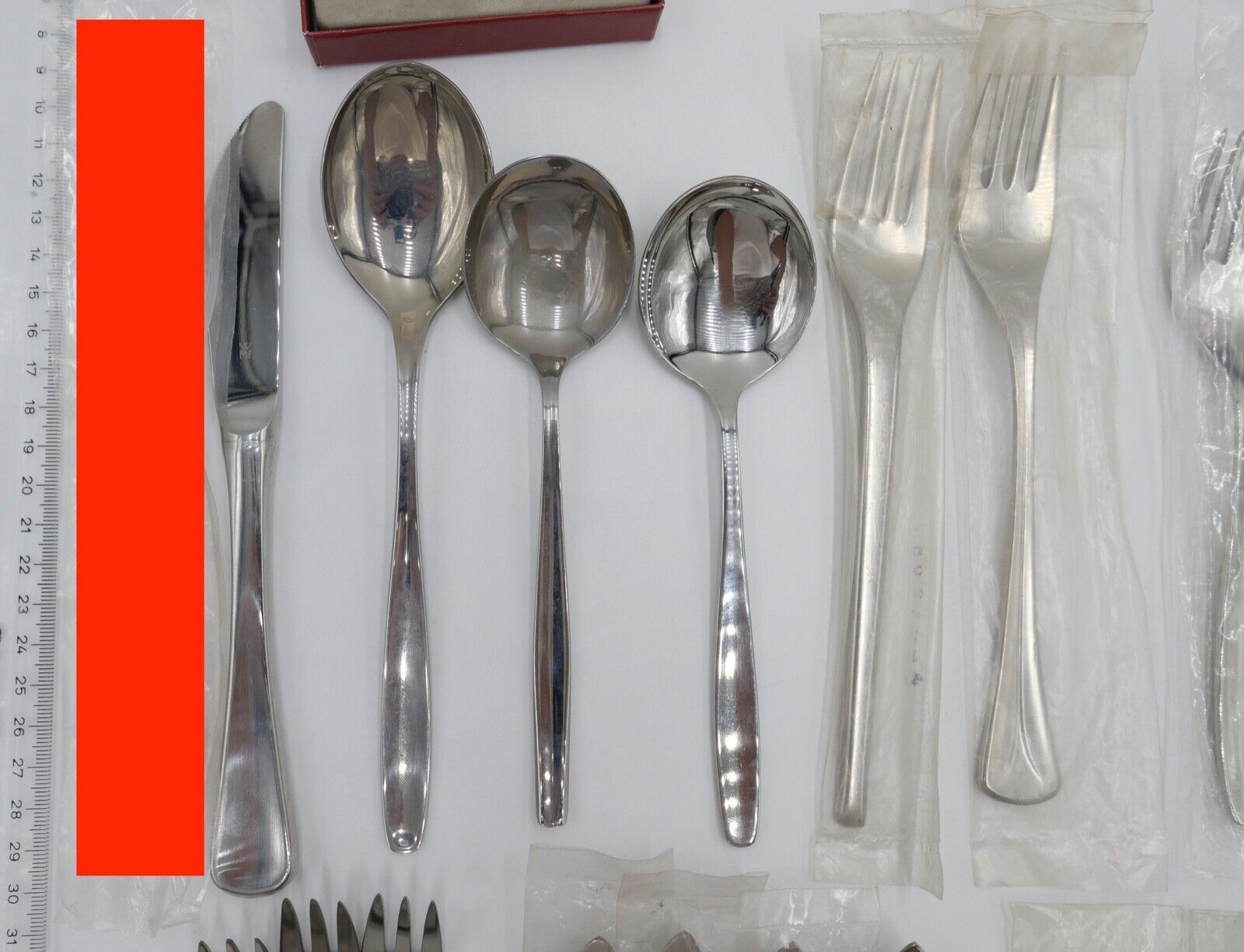 - NEU - OVP - 31 Teile WMF Cromargan Fischbesteck Kinderlöffel Speißeschieber - Antikhandel-Stuttgart