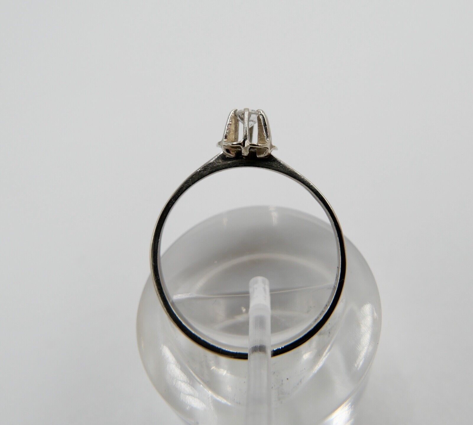 90er Jahre Eleganter Solitär 585 14K Gold Brillant Ring Gr.54 F&S - Antikhandel-Stuttgart