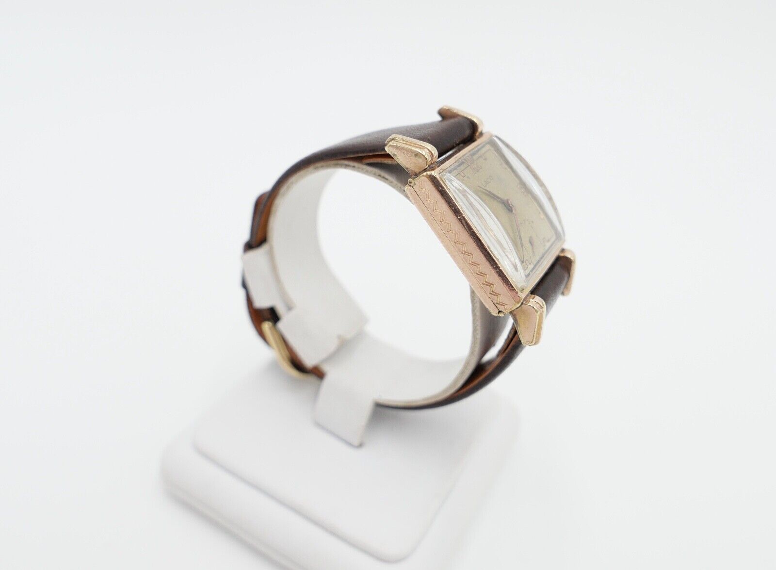 vintage 30er Jahre / sehr seltene LACO Carree Herrenuhr Cal. 526 vergoldet - Antikhandel-Stuttgart