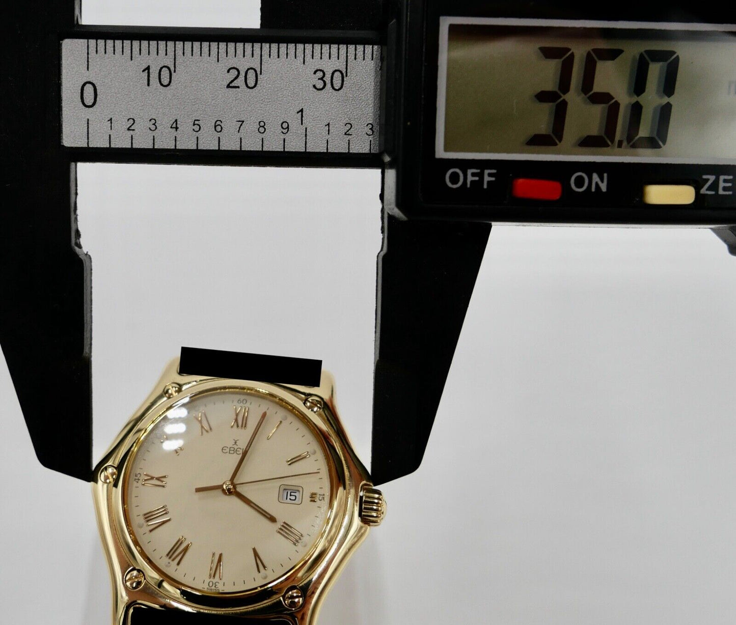 EBEL 1911 Sport Herren Damen Unisex Uhr 750 18K Ø 35mm Ref 887902 mit Lederband - Antikhandel-Stuttgart