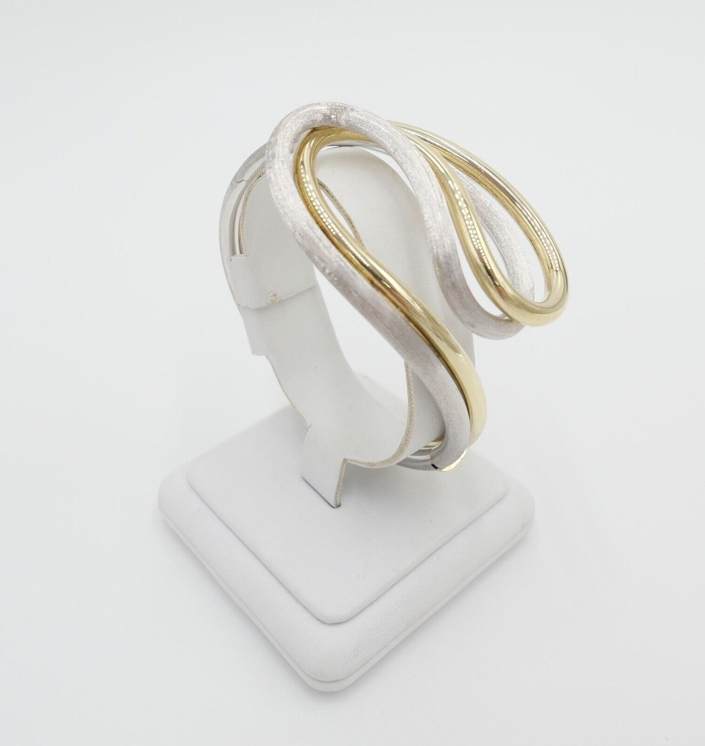 70er Jahre Kollmar & Jourdan Pforzheim Armband Armspange Gold Bicolor 585 / 14K - Antikhandel-Stuttgart