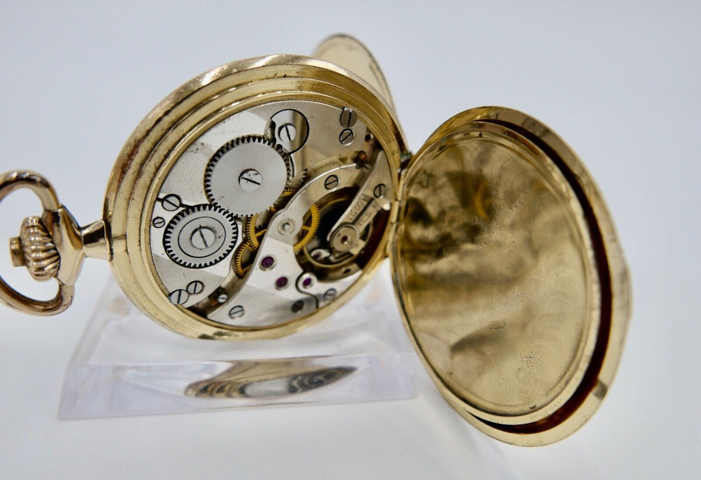 CHRONOMETRE Savonette Taschenuhr Ø 44mm vergoldet BAYARD Ritter - Antikhandel-Stuttgart