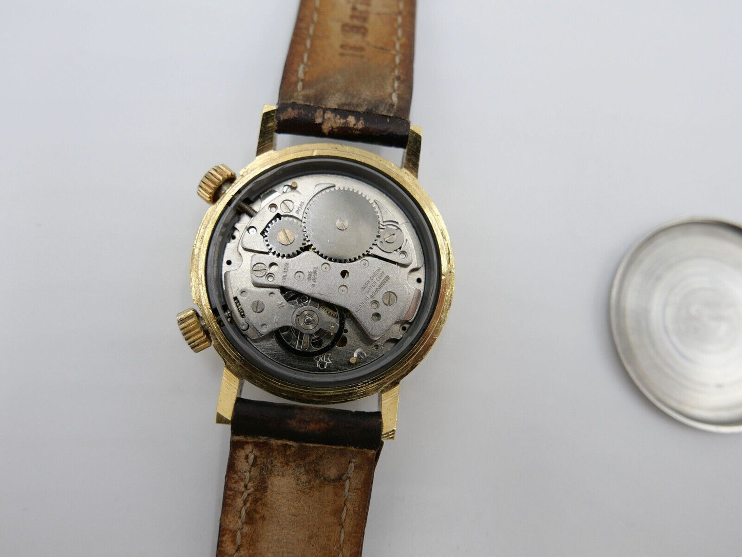 SEARS Mechanical Alarm 1970er Jahre Herrenuhr Handaufzug mit Lederband 16206 - Antikhandel-Stuttgart