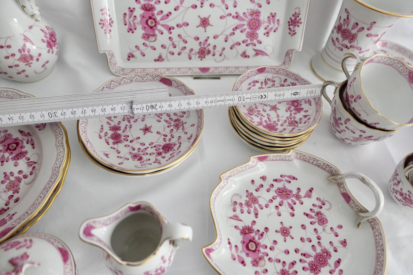 Meissen 1. Wahl Kaffee Mokka Service 25 Teile Porzellan Indisch Purpur