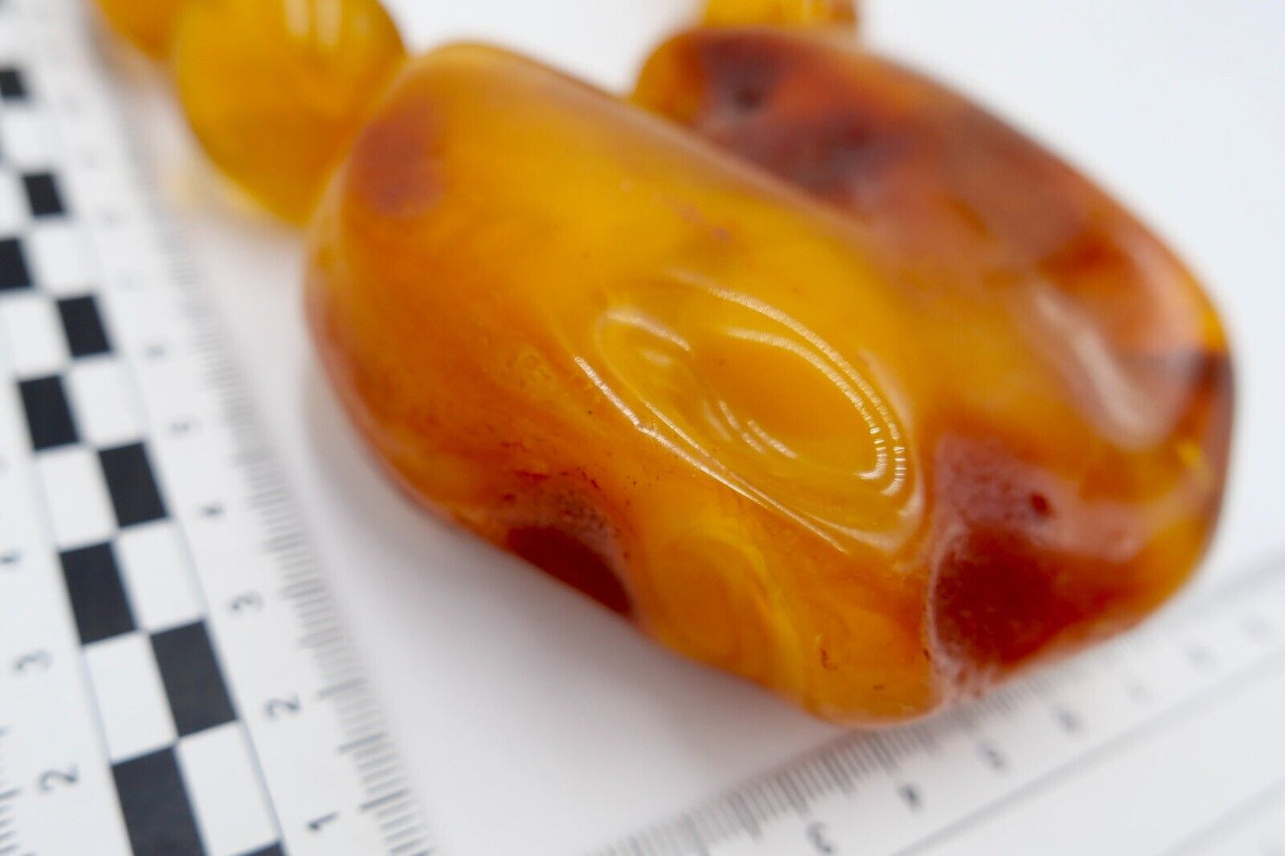 Vintage XXL Bernstein butterscotch Kette Collier Amber 340 Gramm Silber Magnet - Antikhandel-Stuttgart