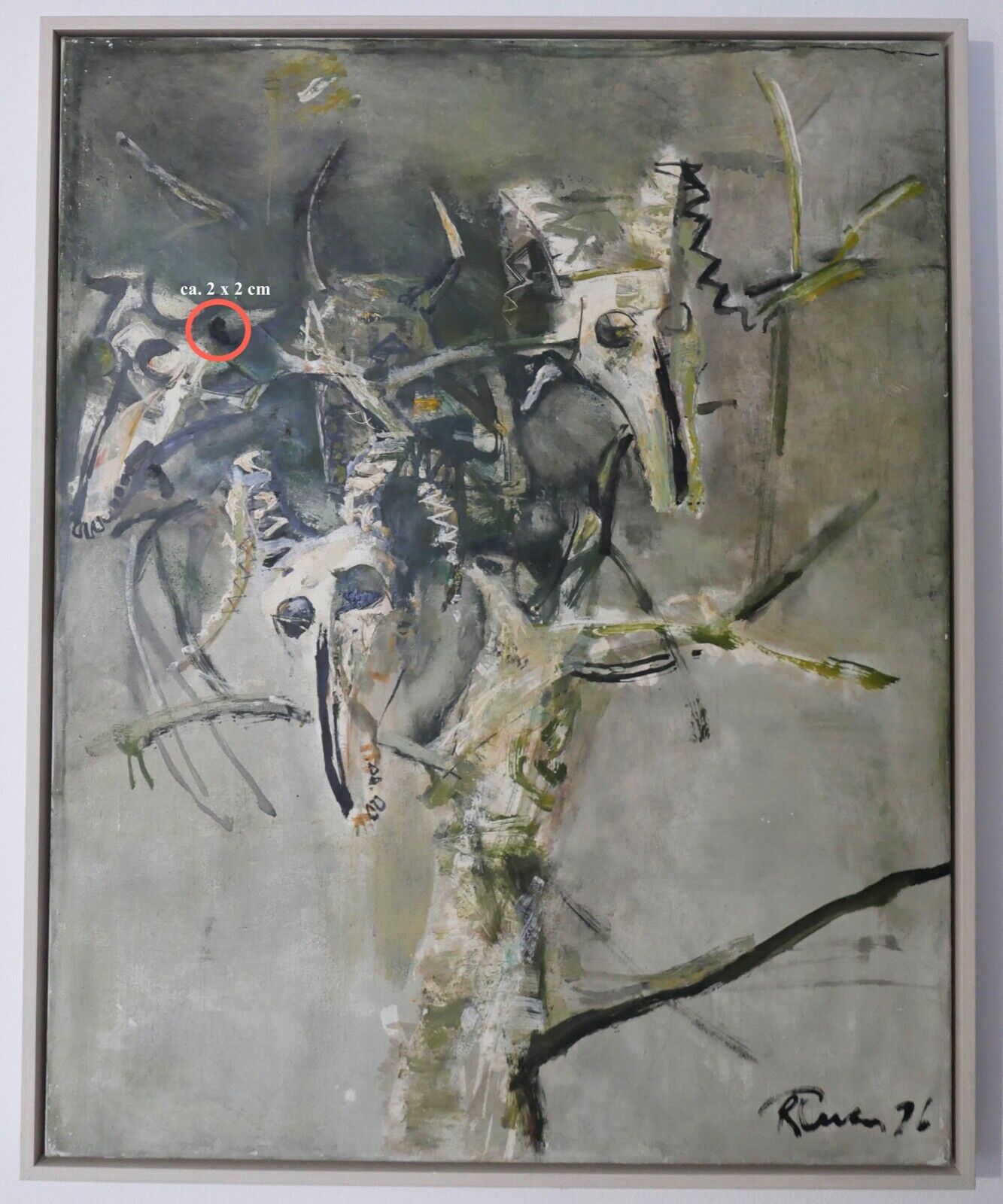 1996 Original Turaev Rustam - Рустам Тураев MAZOR 4 Öl 83x103 cm gerahmt Schädel - Antikhandel-Stuttgart
