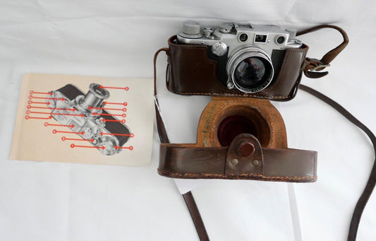 Leitz Leica III C Wetzlar voll funktionsfähig mit Summitar f=5 cm 1:2 aus 1950 - Antikhandel-Stuttgart