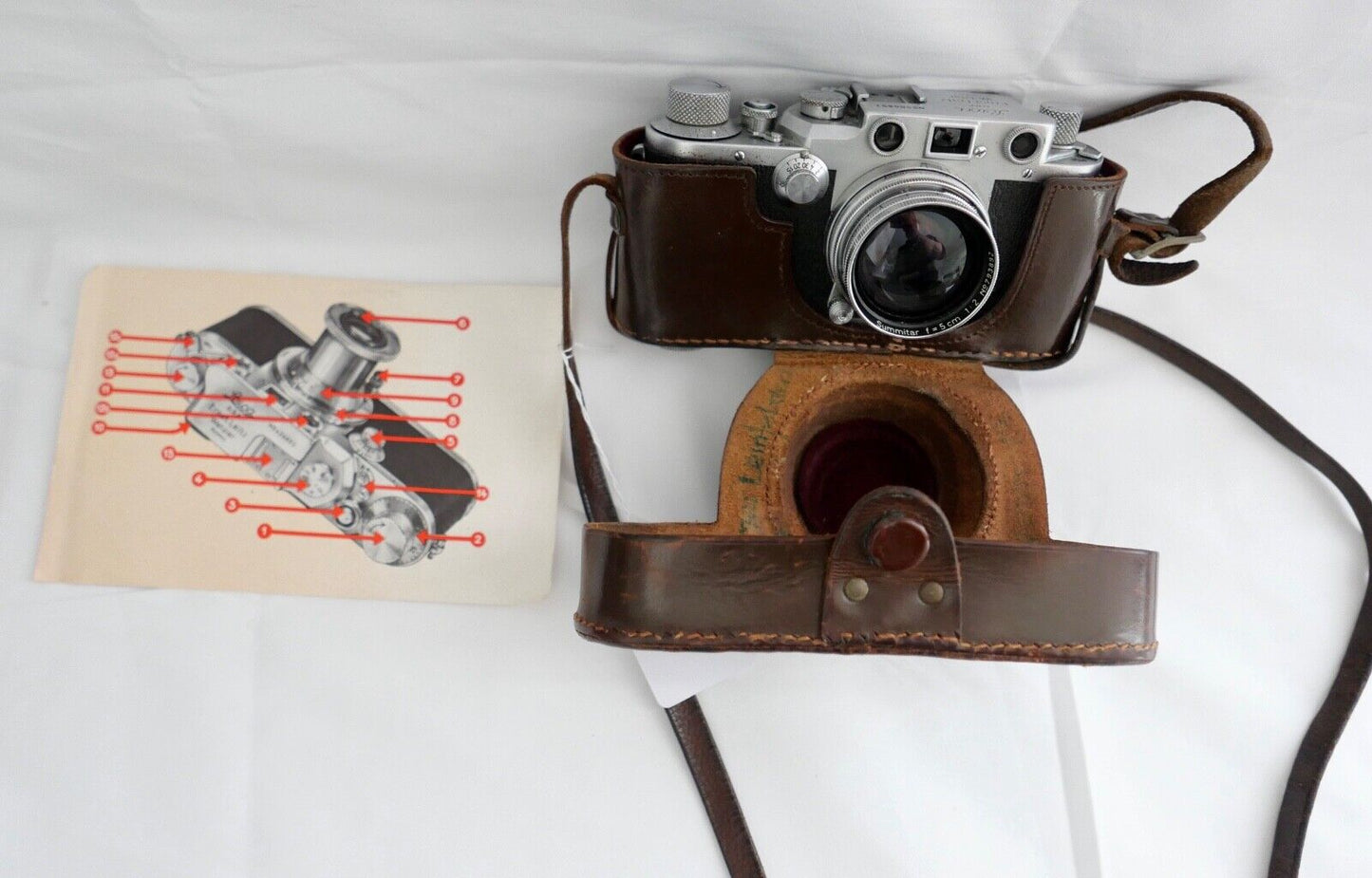 Leitz Leica III C Wetzlar voll funktionsfähig mit Summitar f=5 cm 1:2 aus 1950 - Antikhandel-Stuttgart