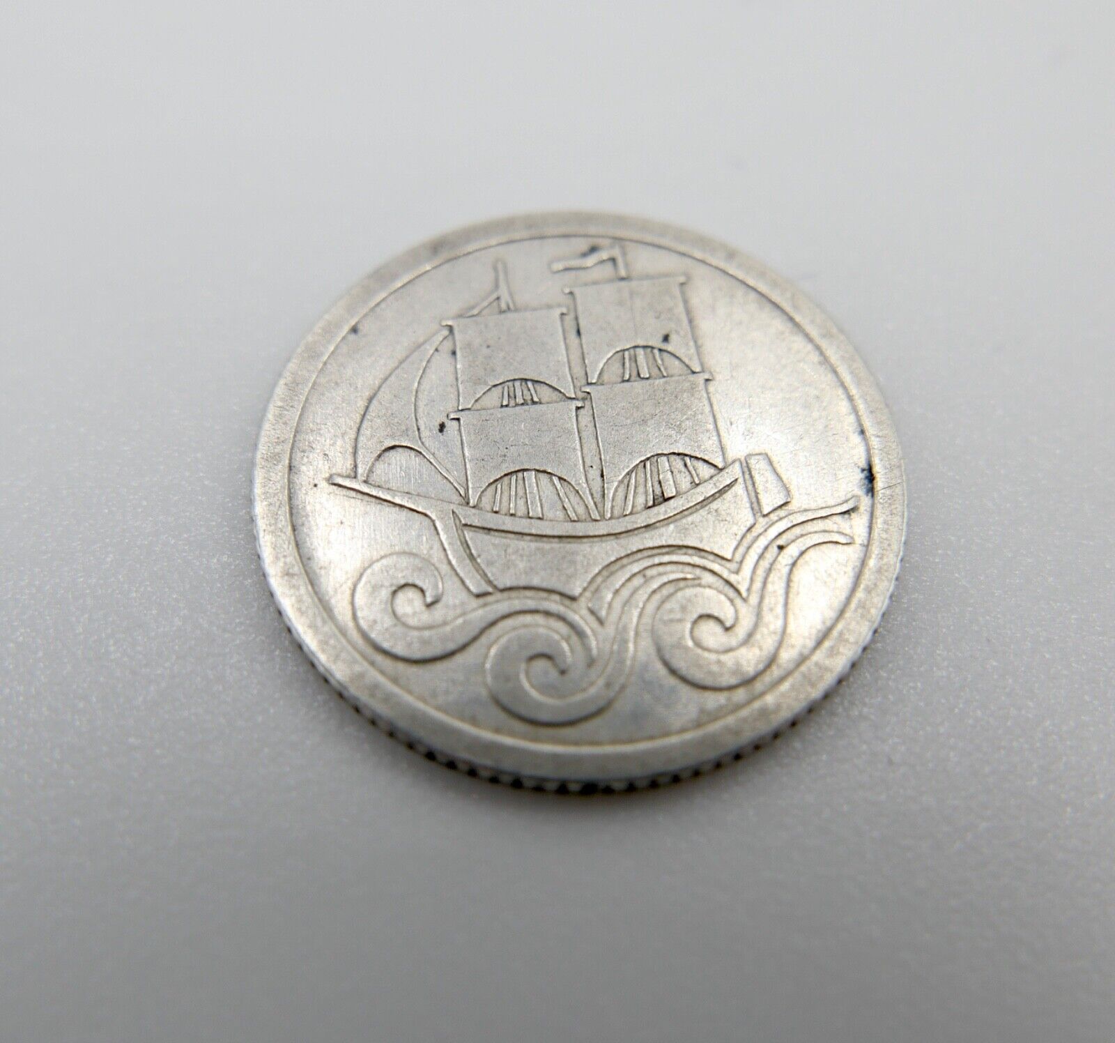 freier Stadt Danzig 1/2 Gulden Silber Münze 1923 Jäger D 6 - Antikhandel-Stuttgart