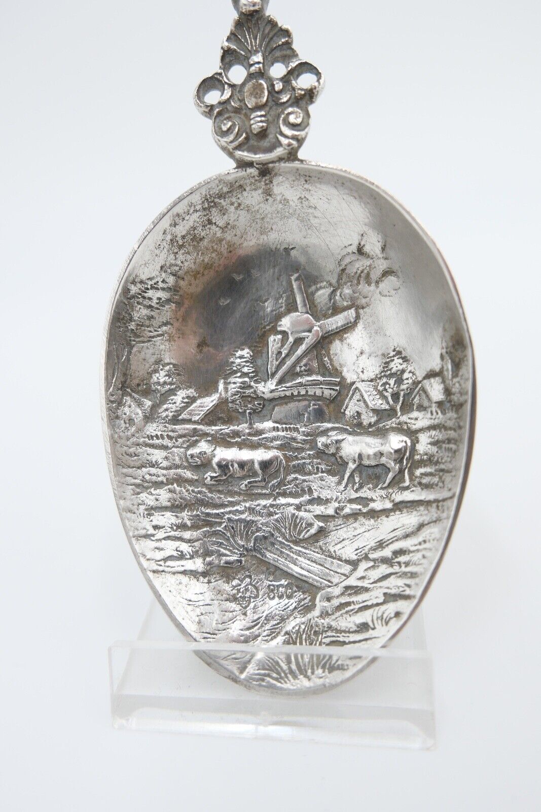 Löffel Arnhem / Niederlande Stadtwappen Silber 800 Halbmond Krone 58,1 Gr - Antikhandel-Stuttgart