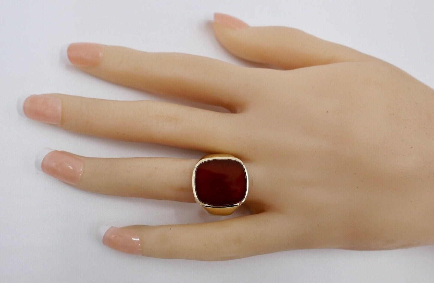 Alter Siegelring mit Karneol Gold 333 / 8K Herrenring Ring Gr. 62 - Antikhandel-Stuttgart