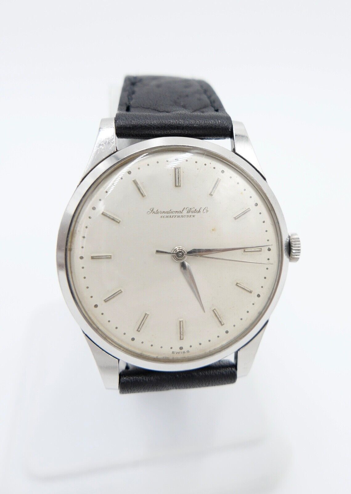 1959 IWC International Watch Co Herren Armbanduhr Cal. 89 Edelstahl Handaufzug - Antikhandel-Stuttgart