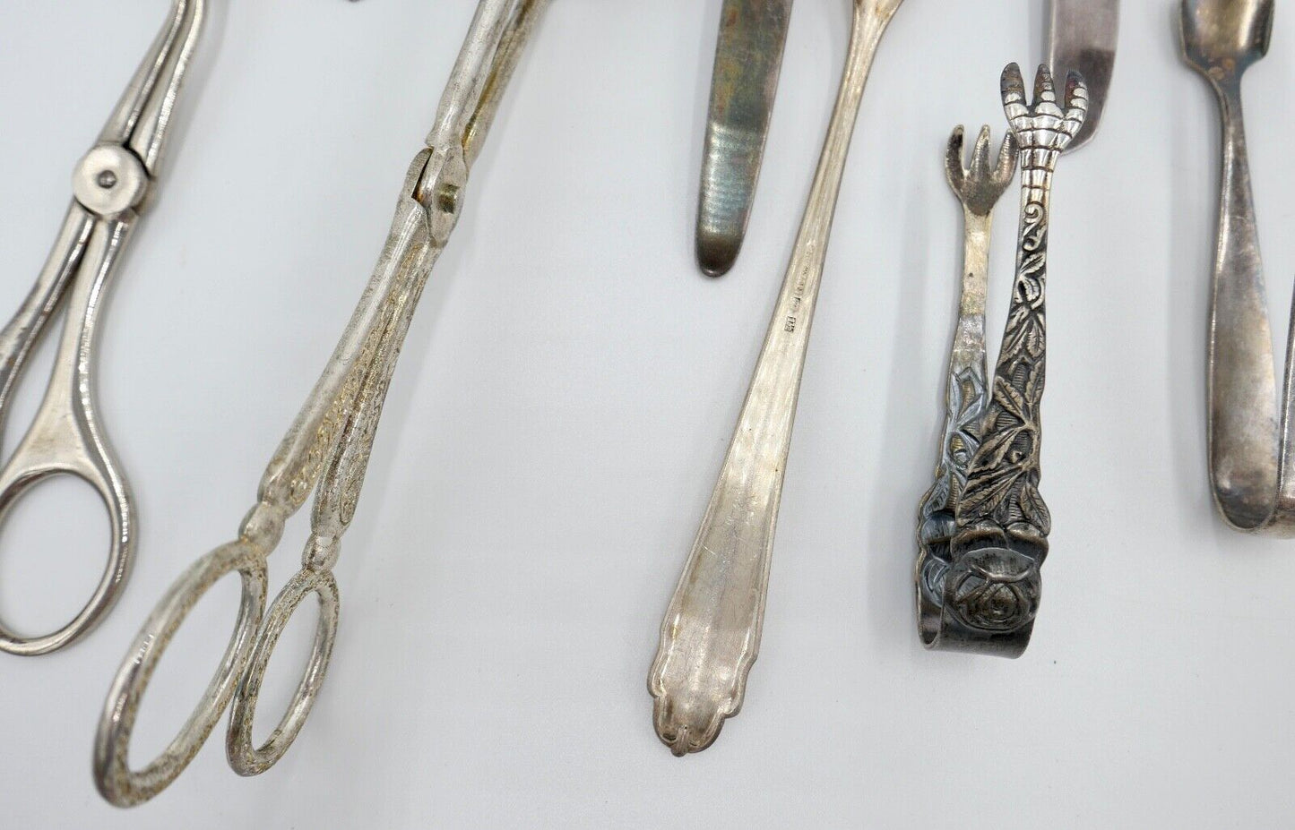 Konvolut Tortenheber Schere Zucke Fisch Fleisch WMF 90er Silberauflage 20 Stück - Antikhandel-Stuttgart