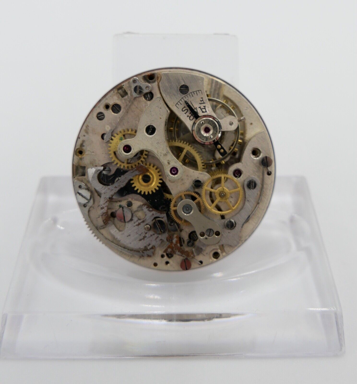 ERSATZTEIL Cal. Landeron Uhrwerk Ziffernblatt Chronograph defekt - Antikhandel-Stuttgart