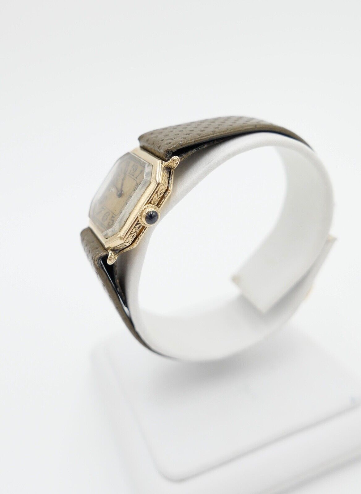 1930er Herren Damen Uhr Henry Blank & Co and Cresarrow USA 585 14K Gold Saphire - Antikhandel-Stuttgart