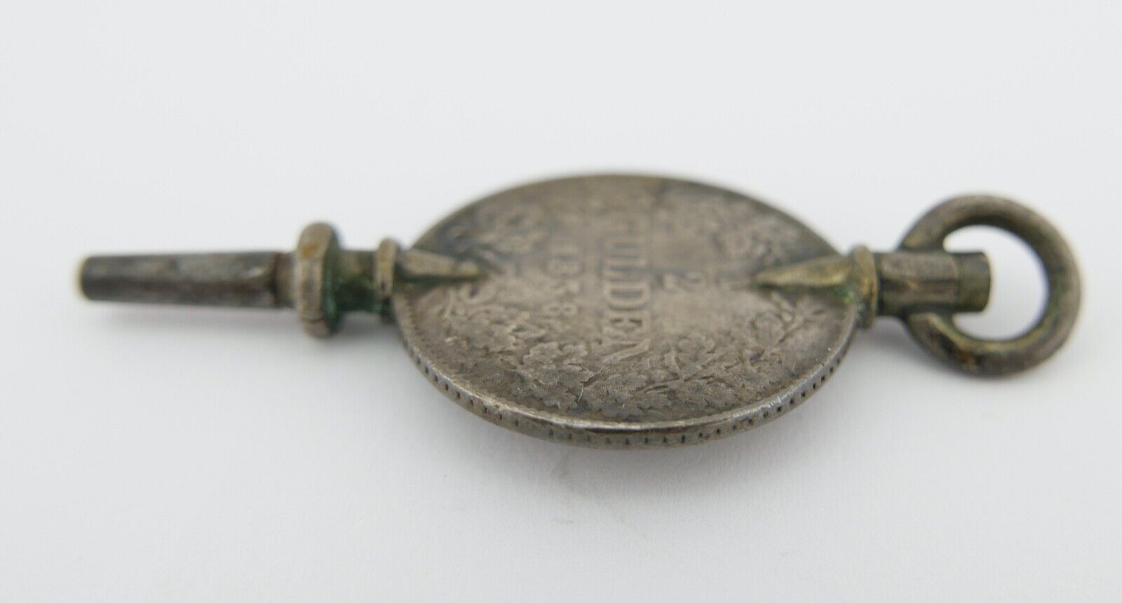 1/2 Gulden 1838 Leopold Baden Taschenuhr / Aufzug Schlüssel Umgearbeitet UNIKAT - Antikhandel-Stuttgart