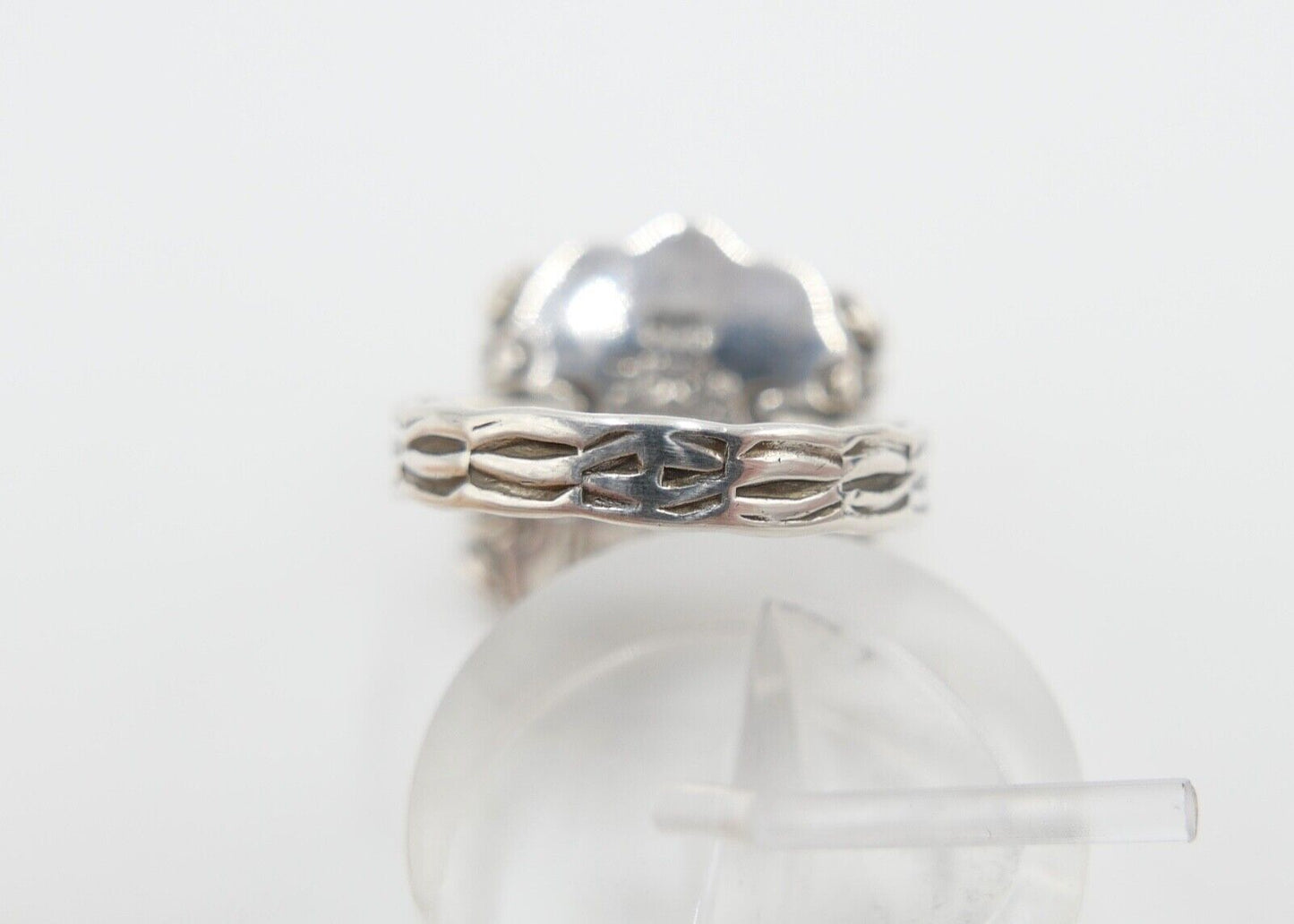 Bernstein Helmut KLEIST Handarbeit Designer Ring Gr. 56 Silber 835 - Antikhandel-Stuttgart