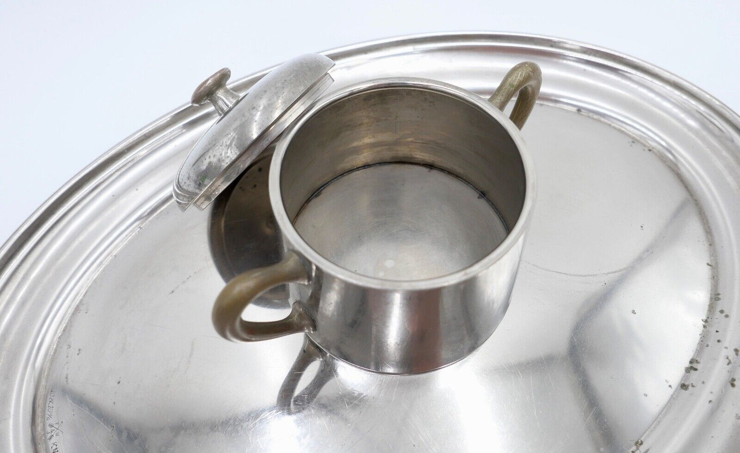 Jugendstil um 1900 Kaffee Tee Service FLEITMANN & WITTE 10/10% Chrom Nickel FW&J - Antikhandel-Stuttgart
