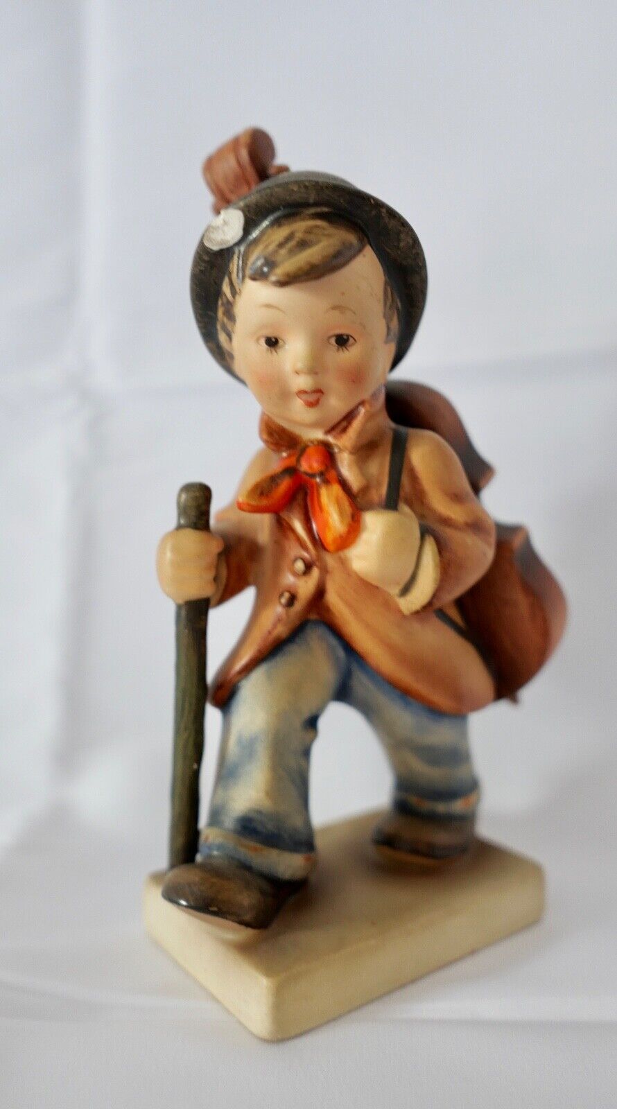 Orig Hummel Figur " Der Heimkehrer " Goebel 15,5 cm Porzellan 89/1 Baßgeiger - Antikhandel-Stuttgart