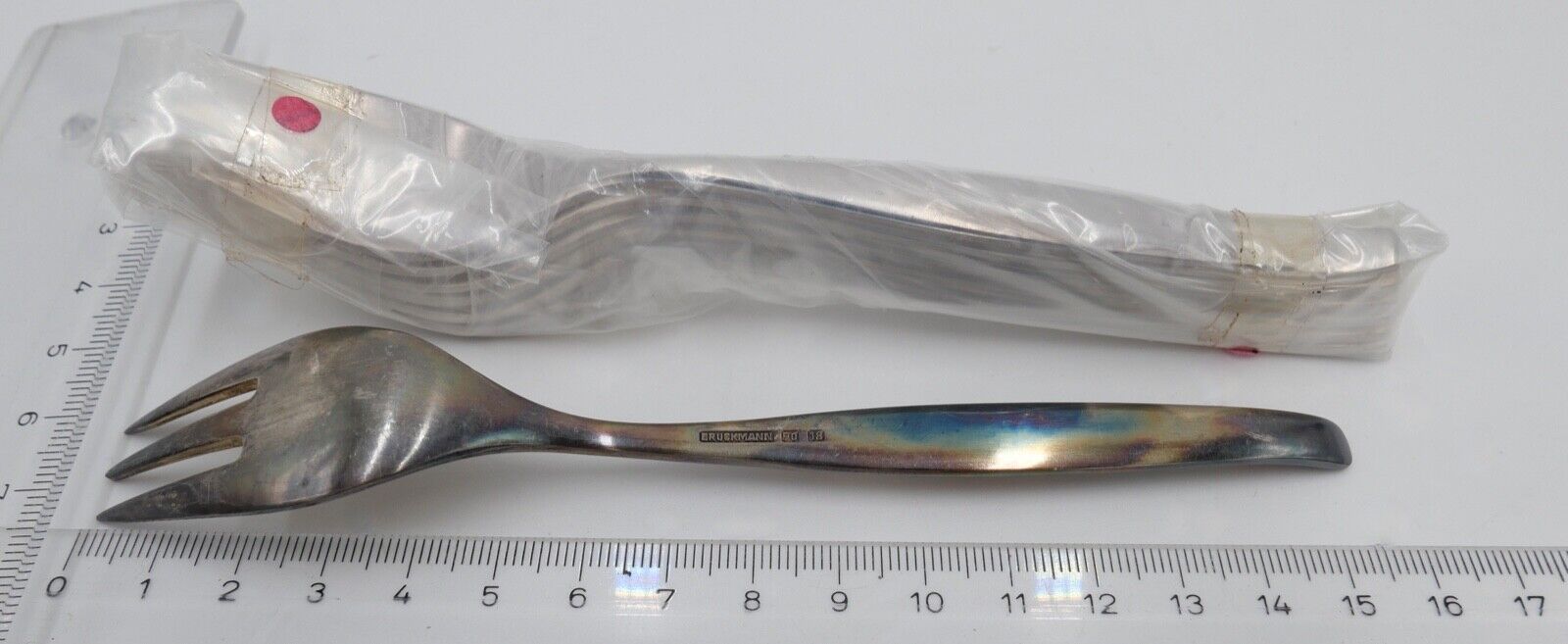 - NEU - 13 Teile BRUCKMANN 762 PARTY - 90er Silber Kuchengabel Kaffelöffel - Antikhandel-Stuttgart