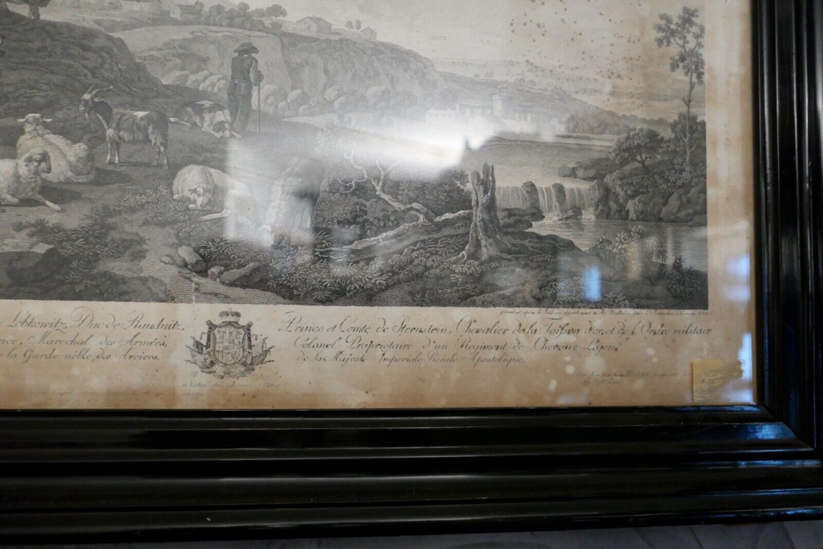 Alte Lithographie gerahmt " WIEN 1788 " Prince et Conte de Sternstein Schäfer - Antikhandel-Stuttgart