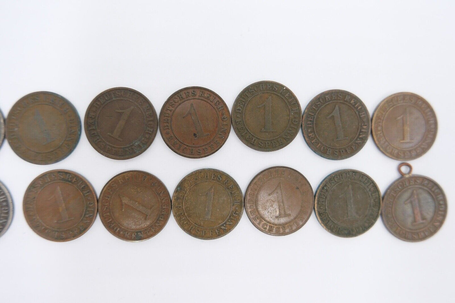 Posten Weimarer Republik 1, 3, 500 Mark 1, 2, 4, 5, 10, 50 Pfennig - Antikhandel-Stuttgart