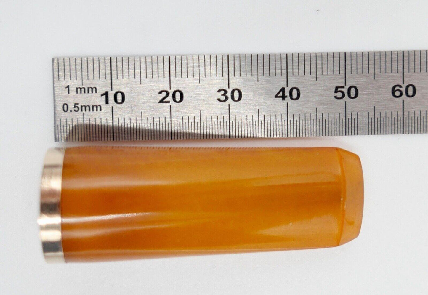 Bernstein ZIGARRENSPITZE in Box holder Amber 800 Silber ZIGARILLOSPITZE - Antikhandel-Stuttgart