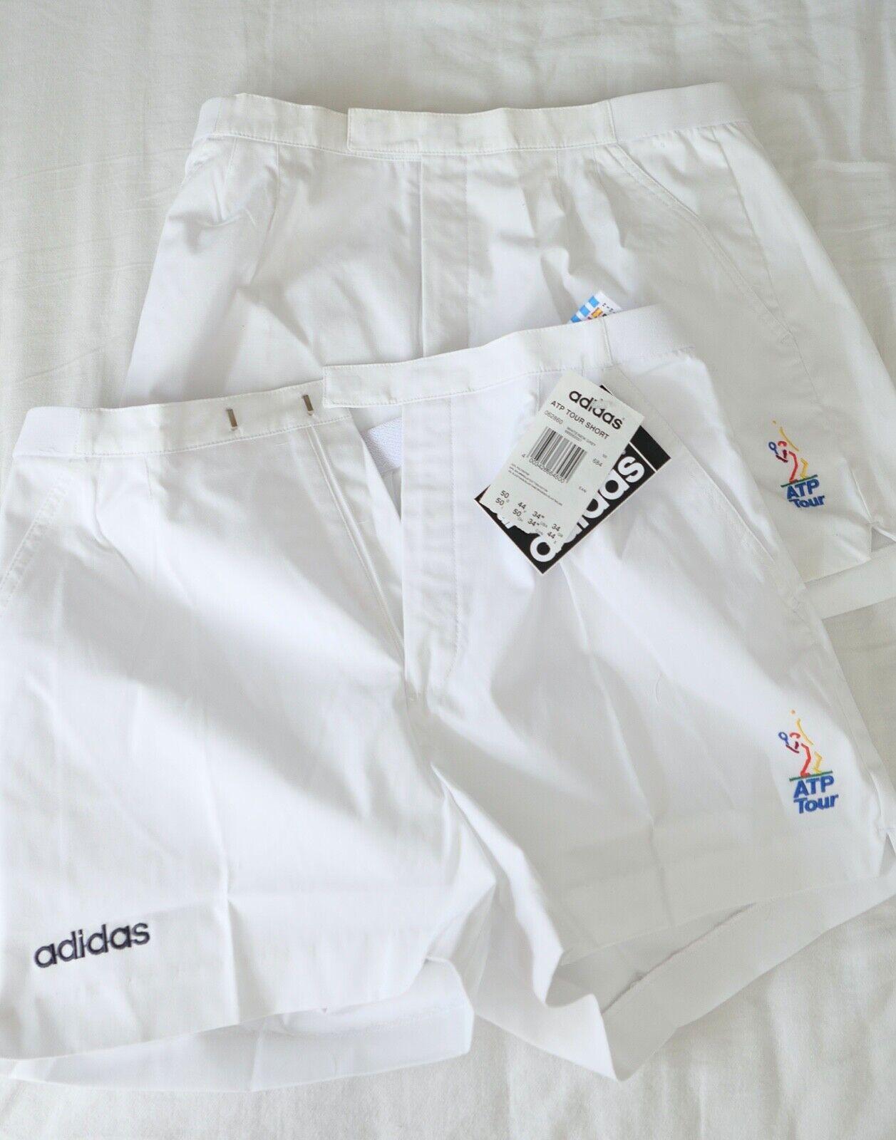 2x Vintage Adidas ATP TOUR Tennis Hose Short Shorts Damen 1980-1990er Jahre NEU - Antikhandel-Stuttgart