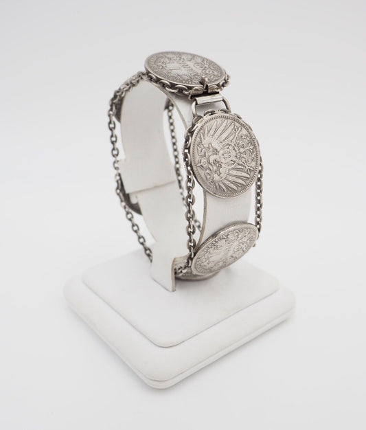 Silber 835 Armband Reichsmark 41,3 gr. A 1875 1887 1180 1900 1876 J - Antikhandel-Stuttgart