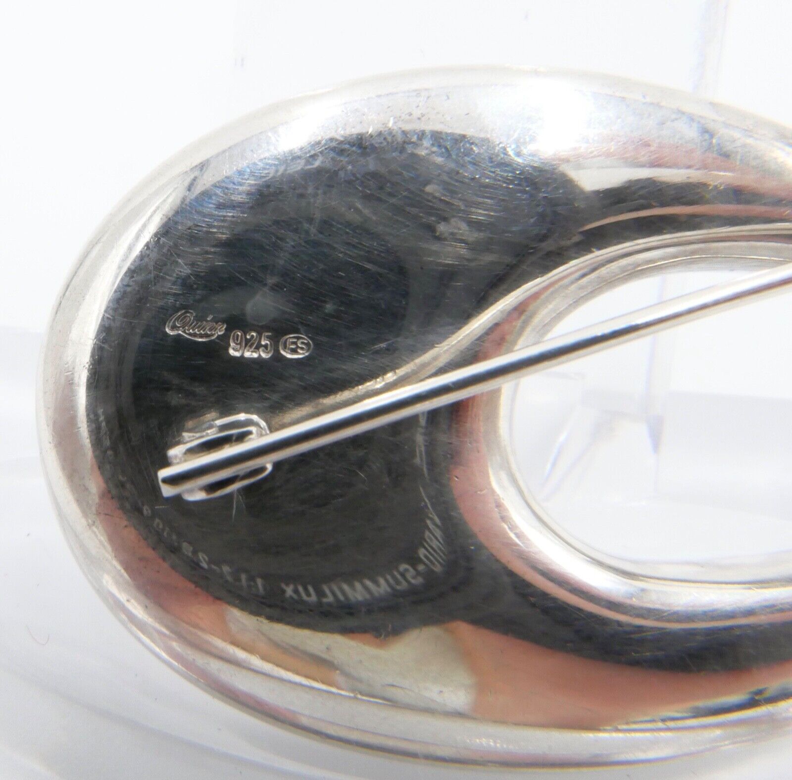 Alte DESIGNER Brosche QUINN 925 Silber 44 mm FS Franz Scheuerle - Antikhandel-Stuttgart