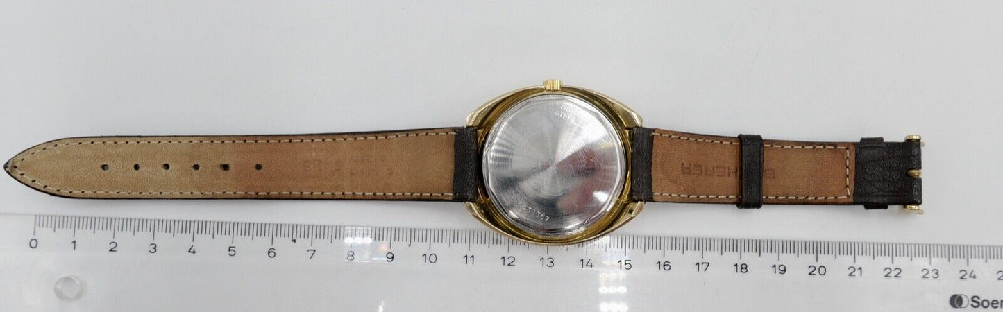 Vintage 70er LONGINES ULTRONIC 40x43 mm Gold Cal. 6312 Herrenuhr 6253 8494-1 - Antikhandel-Stuttgart
