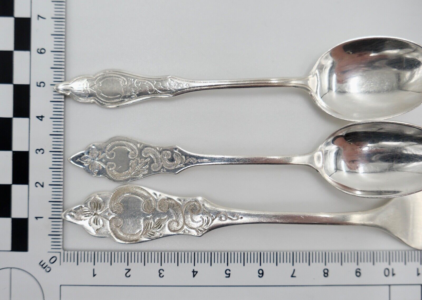 8 Tlg. K OTTO KROPP Besteck Ostfriesenmuster 90er Silber versilbert - Antikhandel-Stuttgart