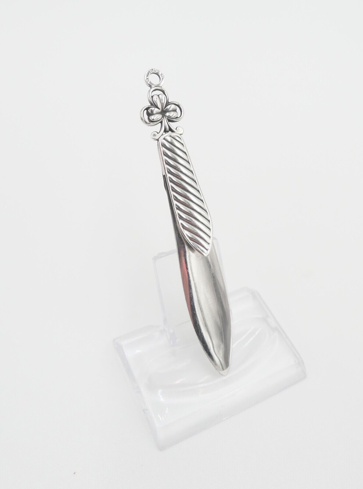 alter Brieföffner Krawatte Frankreich DEPOSE CM Silber Floral - Antikhandel-Stuttgart