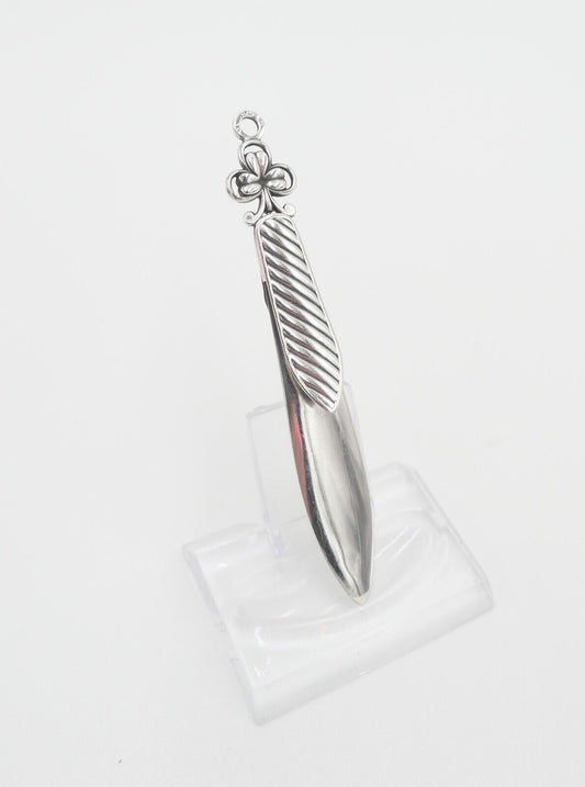 alter Brieföffner Krawatte Frankreich DEPOSE CM Silber Floral - Antikhandel-Stuttgart