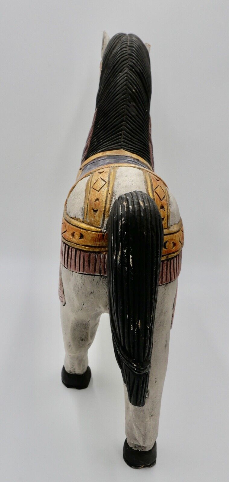 Altes massives Holzpferd 51x49 cm vermutlich Unikat 4,5 Kg - Antikhandel-Stuttgart