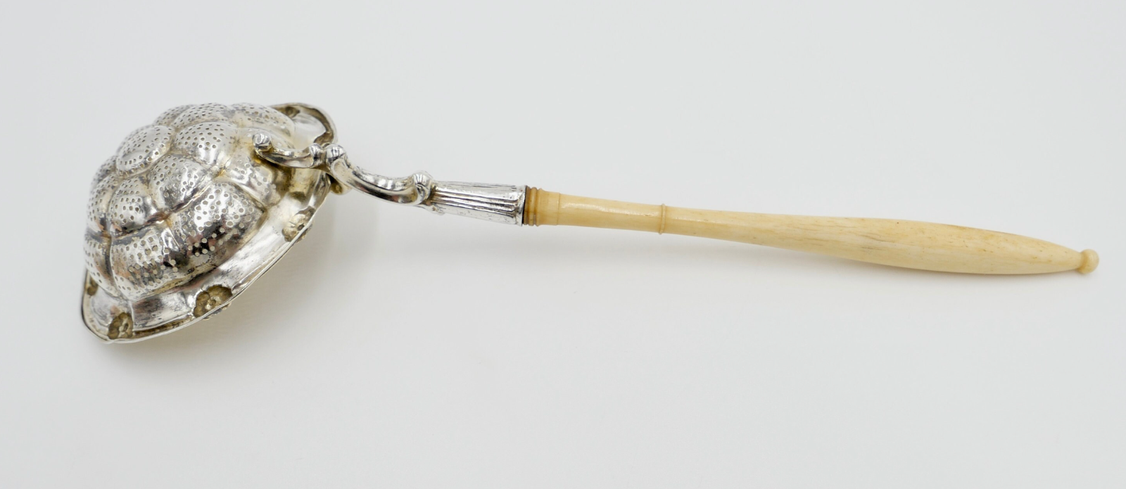 Alter - Antiker Teesieb Siebkelle SILBER 13 LOT vergoldet um 1850 - Antikhandel-Stuttgart