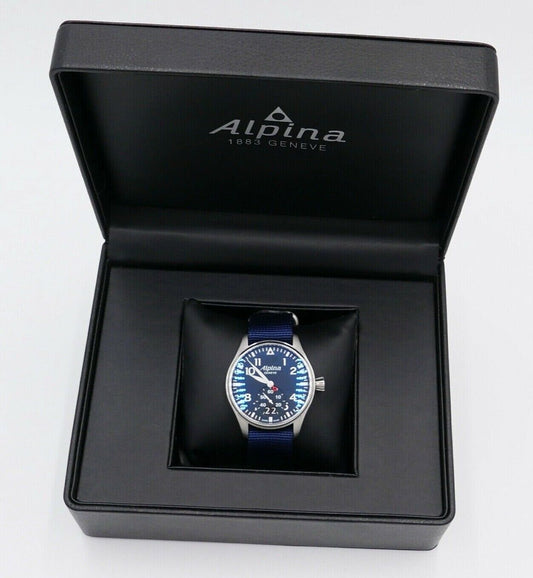 Alpina Startimer Pilot AL280X4SP26 UHR NEUwertig mit BOX 44 mm BIG DATE Blau - Antikhandel-Stuttgart