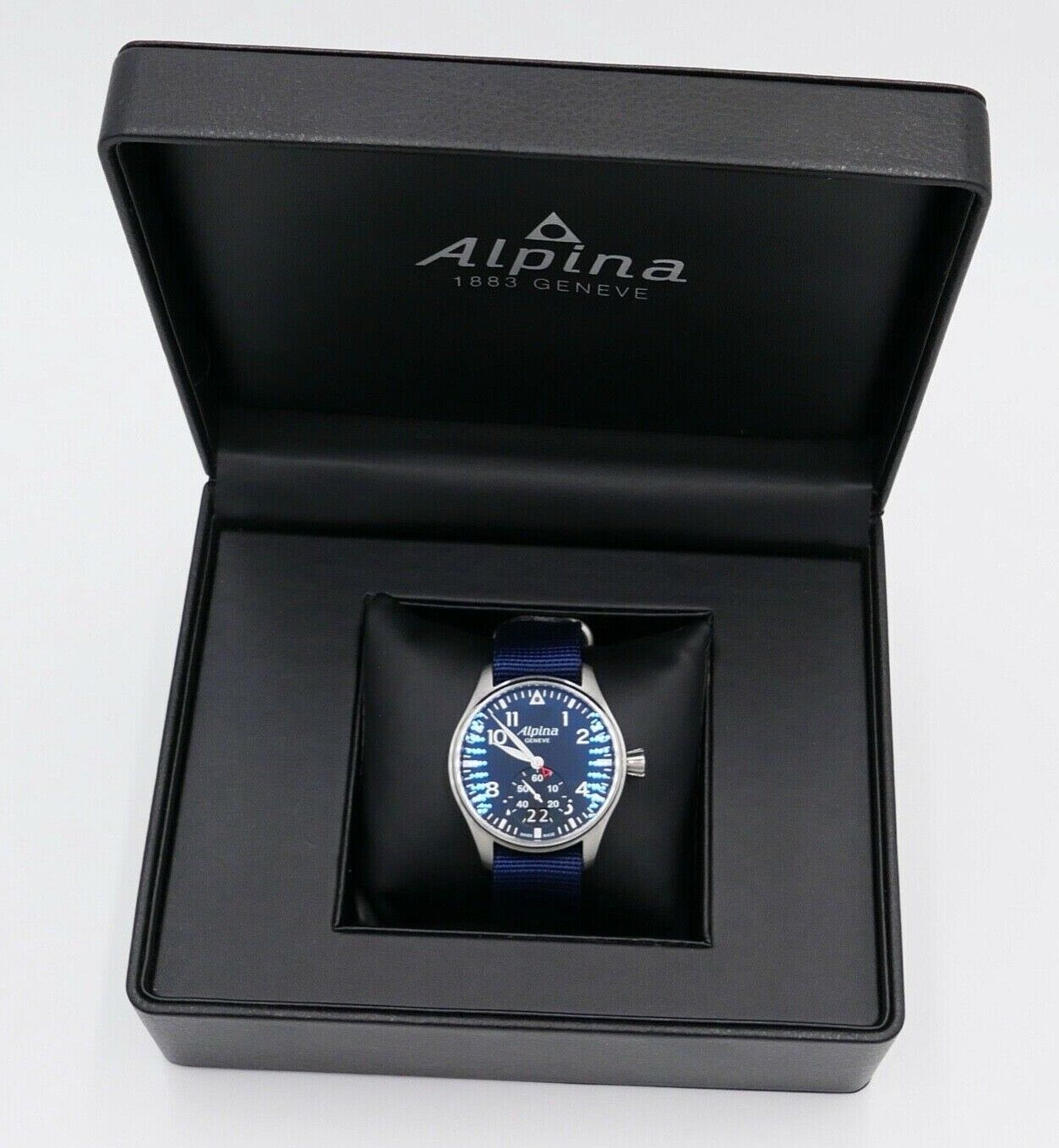 Alpina Startimer Pilot AL280X4SP26 UHR NEUwertig mit BOX 44 mm BIG DATE Blau - Antikhandel-Stuttgart