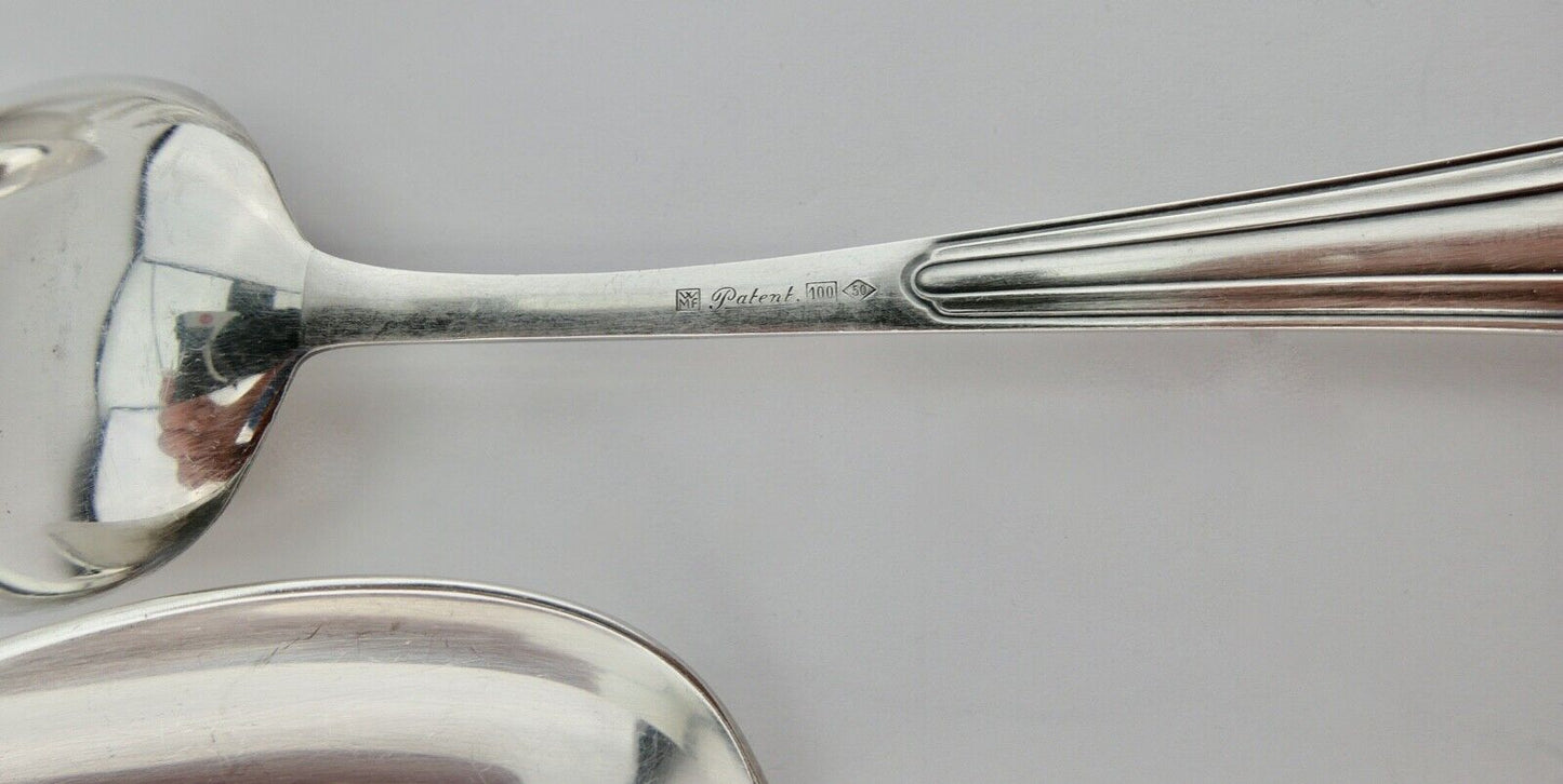 21 Tlg WMF 900 Fächermuster 90er cutlery Besteck Gabel Löffel Schöpfer Zange - Antikhandel-Stuttgart