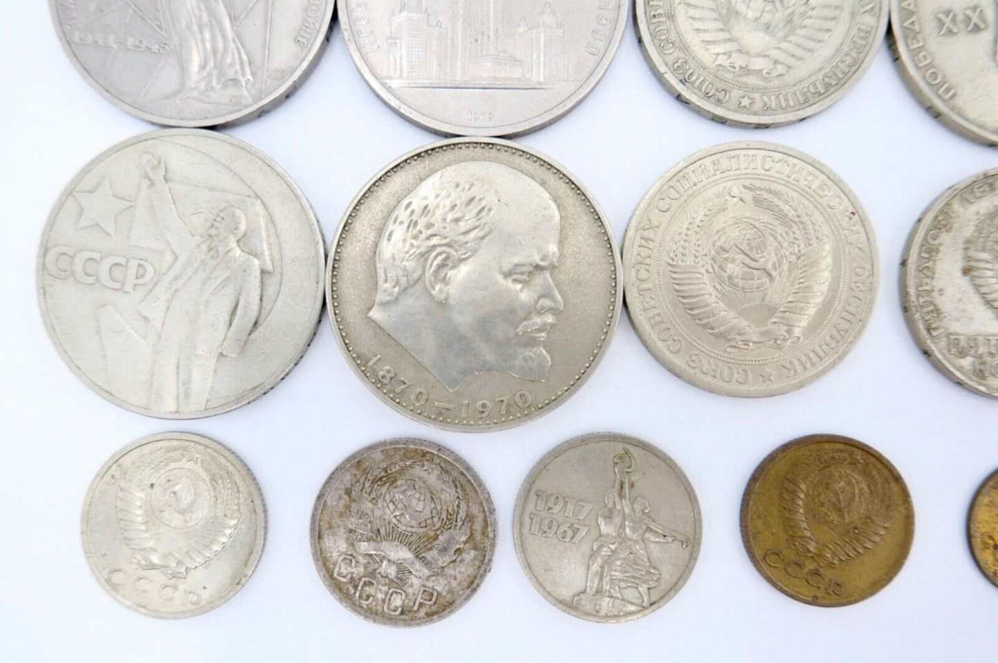 Posten Lot Konvolut Münzen Russland UDSSR RUBEL KOPEKE Lenin 1936-1980 - Antikhandel-Stuttgart