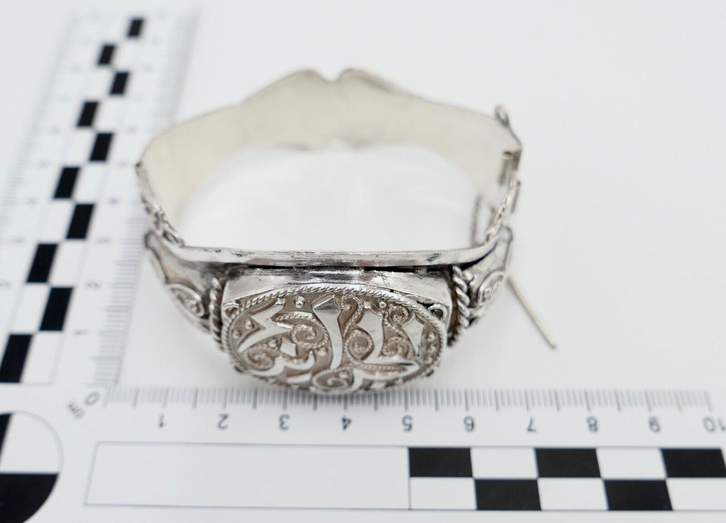 Schmuckset Silber Armband & Brosche Arabische Schrift bracelet brooch Armreif - Antikhandel-Stuttgart