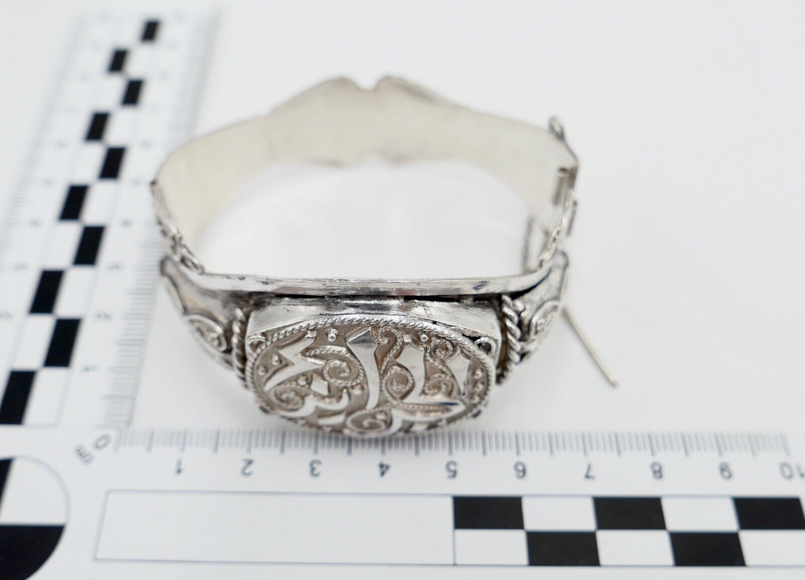 Schmuckset Silber Armband & Brosche Arabische Schrift bracelet brooch Armreif - Antikhandel-Stuttgart