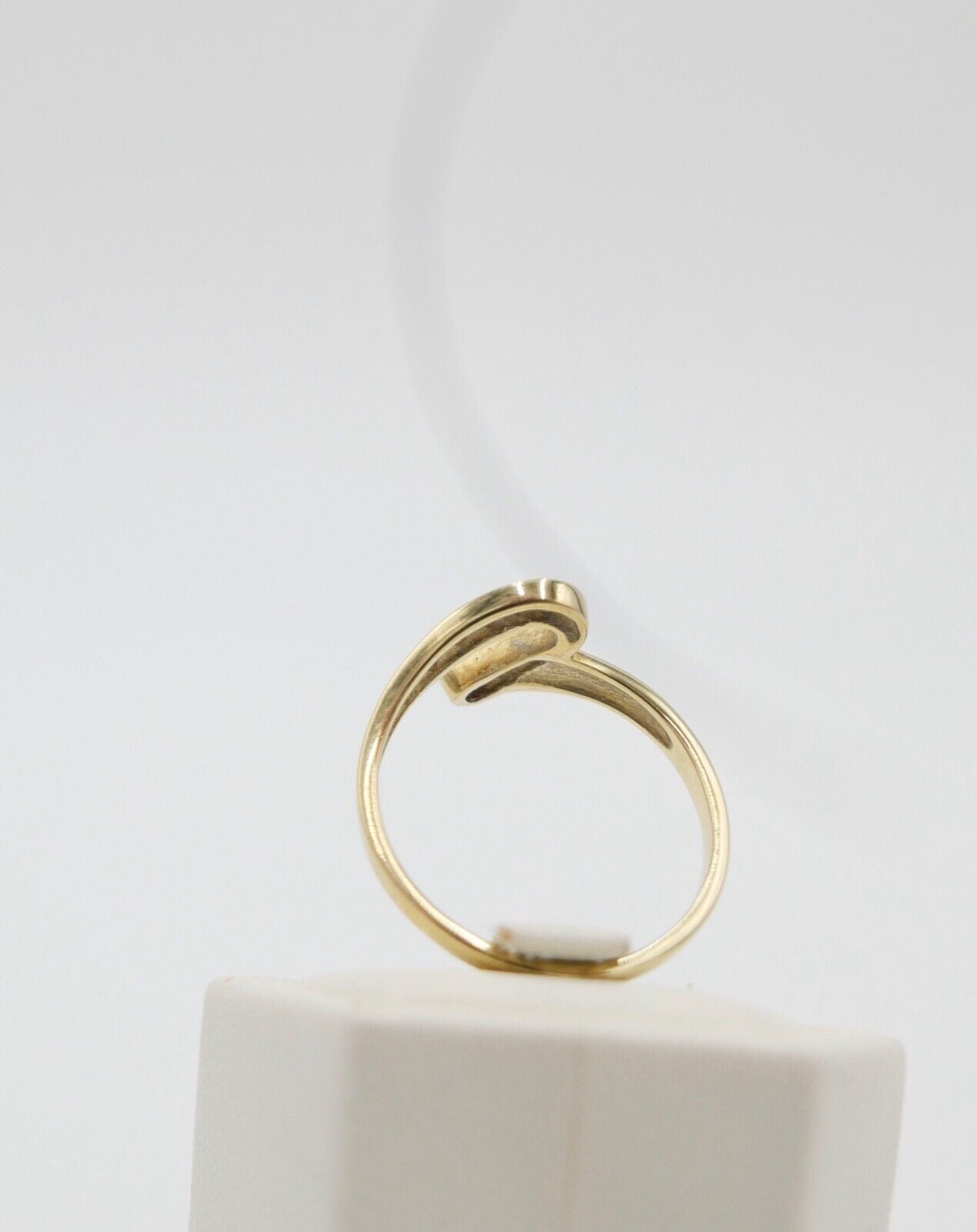 WK Damen Wishbone V-Form Gelbgold Brillant Ring 585 14K Gr. 56 Diamanten - Antikhandel-Stuttgart