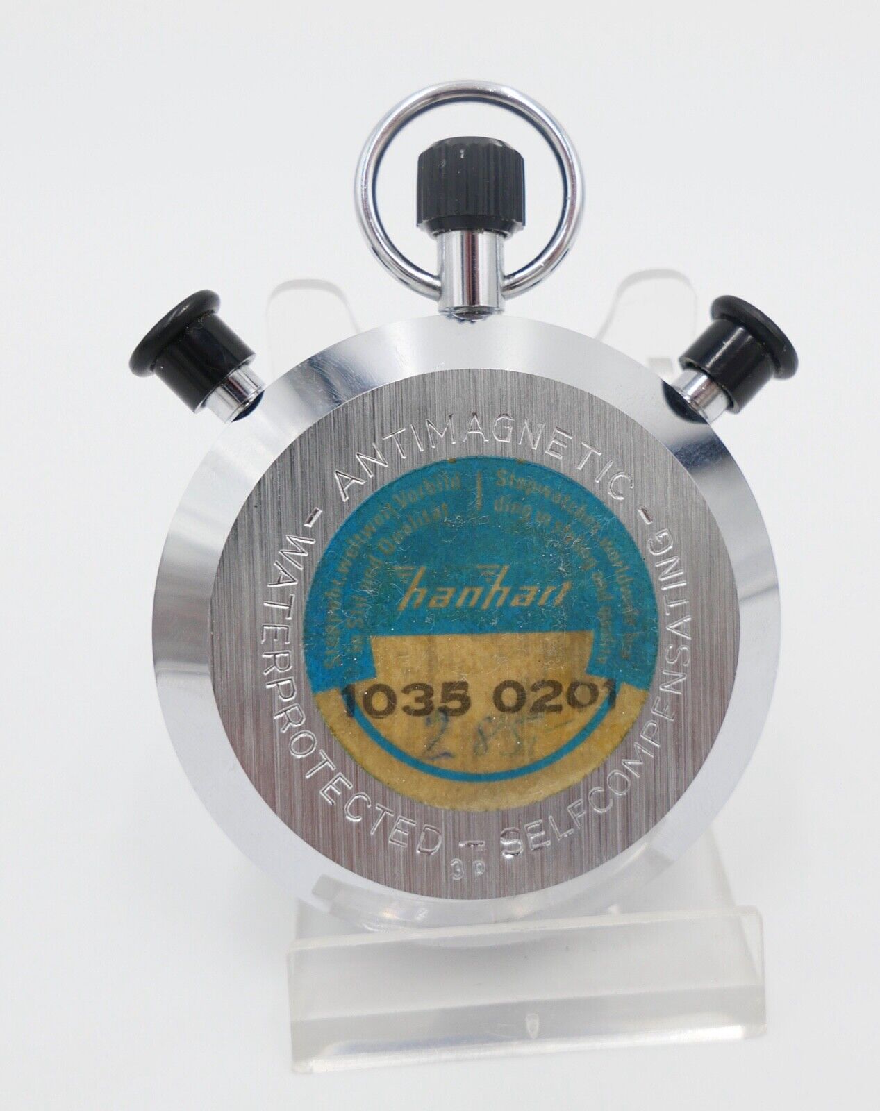 1970er HANHART Stoppuhr 30 Min 1/100 Teilung mechanisch Additions Doppelstopper - Antikhandel-Stuttgart