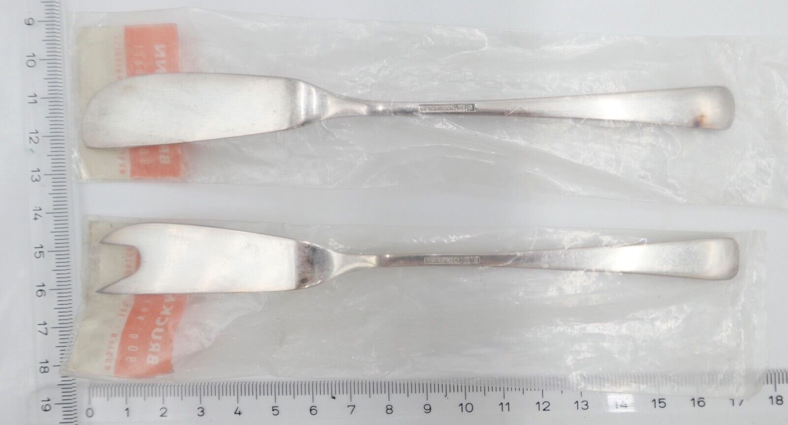 12 Teile NEU - BRUCKMANN PETITE FLEUR 771 90er Silber Butter- Käsemesser Salat - Antikhandel-Stuttgart